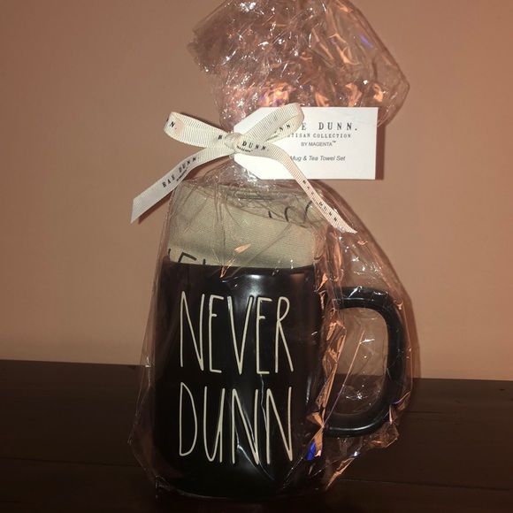Rae Dunn Other - Rae Dunn Black/White Never Dunn Coffee Mug